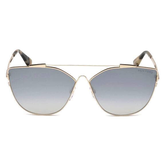 💎✨BRAND NEW✨💎Tom Ford Jacquelyn Grey Mirror Cat Eye Sunglasses - Picture 2 of 4
